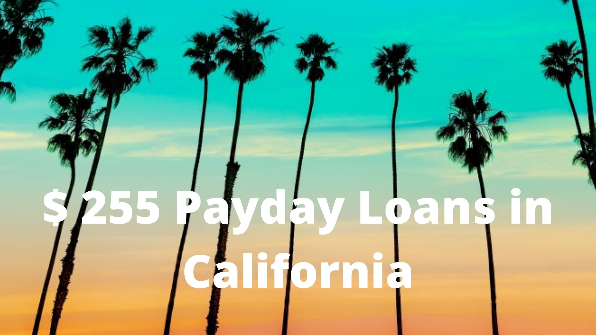 California Online Payday Loans up to $255